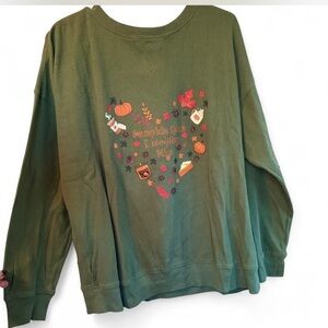 Feeling Festive Pumpkin Spice Fall Thermal Thermal Crewneck Top